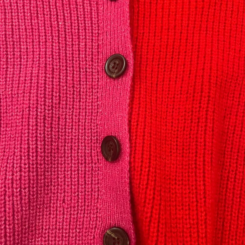 PINK MARTINI - Two-Toned Knit Sweater - Red/Pink - XXS - Picture 4 of 8